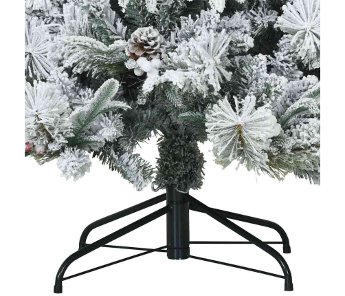 Mākslīgā Saliekamā Ziemassvētku Egle Zaļa 210 Cm Pe Un Pvc Vidaxl