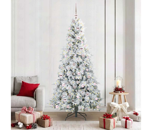 Mākslīgā Saliekamā Ziemassvētku Egle Zaļa 210 Cm Pe Un Pvc Vidaxl