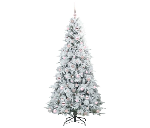 Mākslīgā Saliekamā Ziemassvētku Egle Zaļa 210 Cm Pe Un Pvc Vidaxl