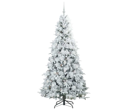 Mākslīgā Saliekamā Ziemassvētku Egle Zaļa 210 Cm Pe Un Pvc Vidaxl