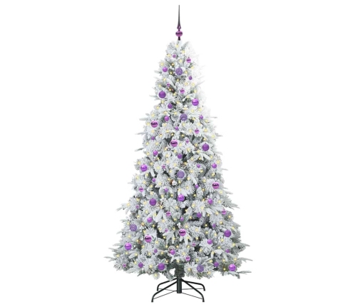 Mākslīgā Saliekamā Ziemassvētku Egle Zaļa 210 Cm Pe Un Pvc Vidaxl