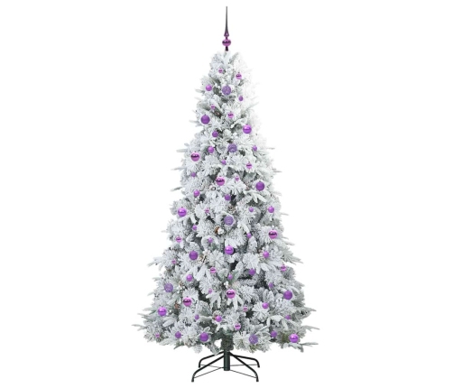 Mākslīgā Saliekamā Ziemassvētku Egle Zaļa 210 Cm Pe Un Pvc Vidaxl