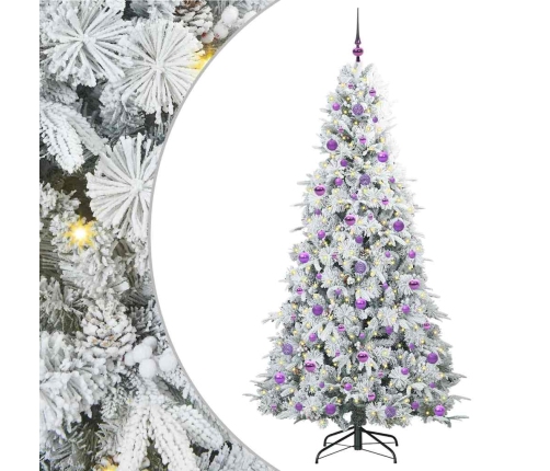 Mākslīgā Saliekamā Ziemassvētku Egle Zaļa 210 Cm Pe Un Pvc Vidaxl