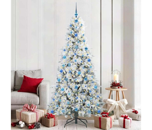 Mākslīgā Saliekamā Ziemassvētku Egle Zaļa 210 Cm Pe Un Pvc Vidaxl