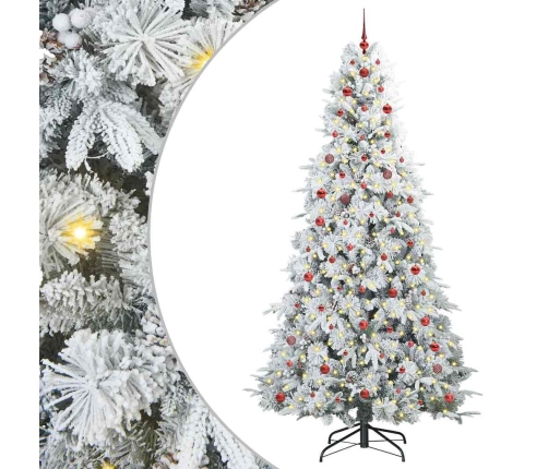 Mākslīgā Saliekamā Ziemassvētku Egle Zaļa 240 Cm Pe Un Pvc Vidaxl