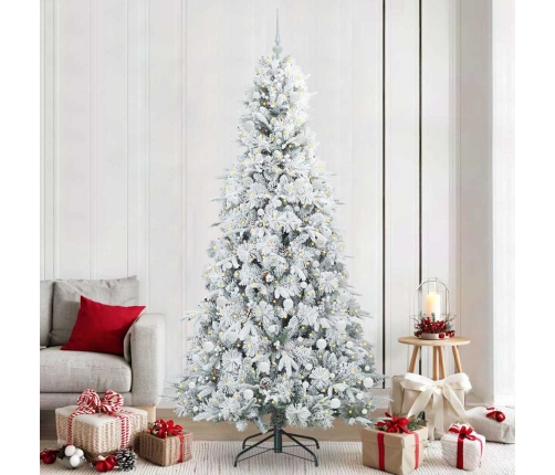 Mākslīgā Saliekamā Ziemassvētku Egle Zaļa 240 Cm Pe Un Pvc Vidaxl