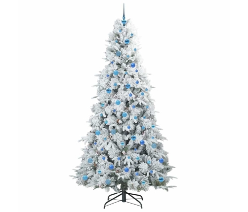 Mākslīgā Saliekamā Ziemassvētku Egle Zaļa 240 Cm Pe Un Pvc Vidaxl