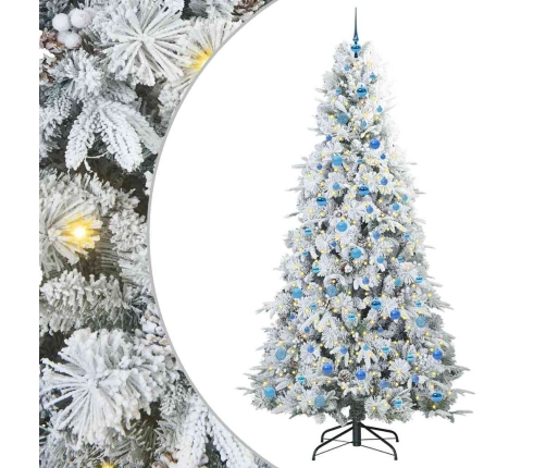 Mākslīgā Saliekamā Ziemassvētku Egle Zaļa 240 Cm Pe Un Pvc Vidaxl