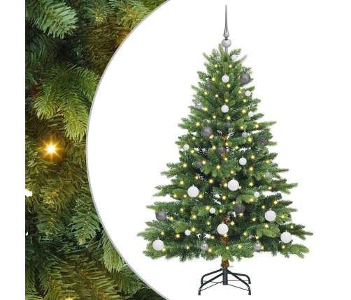 Mākslīgā Ziemassvētku Eglīte Su 150 Led Zaļa 150 Cm Pe Un Pvc Vidaxl