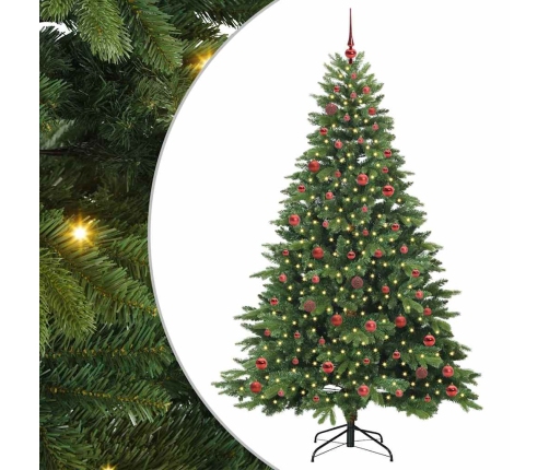 Mākslīgā Ziemassvētku Eglīte Su 300 Led Zaļa 210 Cm Pe Un Pvc Vidaxl