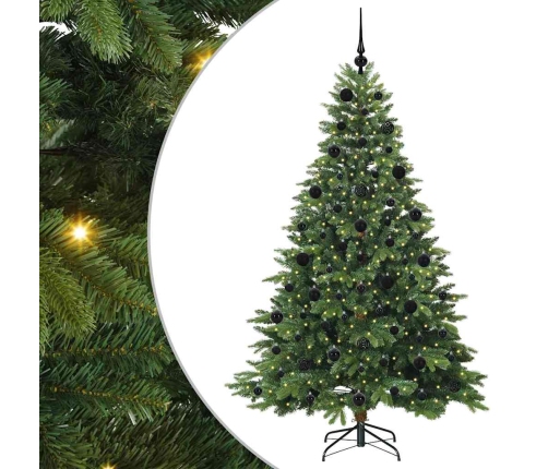 Mākslīgā Ziemassvētku Eglīte Su 300 Led Zaļa 210 Cm Pe Un Pvc Vidaxl