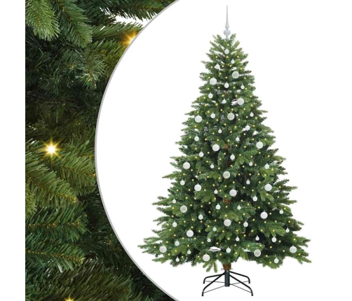 Mākslīgā Ziemassvētku Eglīte Su 300 Led Zaļa 210 Cm Pe Un Pvc Vidaxl