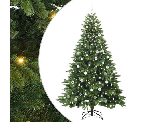 Mākslīgā Ziemassvētku Eglīte Su 300 Led Zaļa 210 Cm Pe Un Pvc Vidaxl