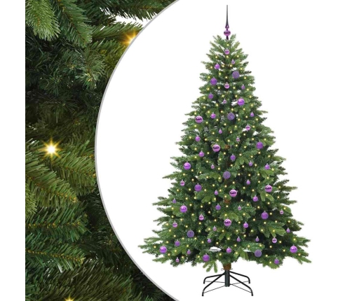 Mākslīgā Ziemassvētku Eglīte Su 300 Led Zaļa 210 Cm Pe Un Pvc Vidaxl