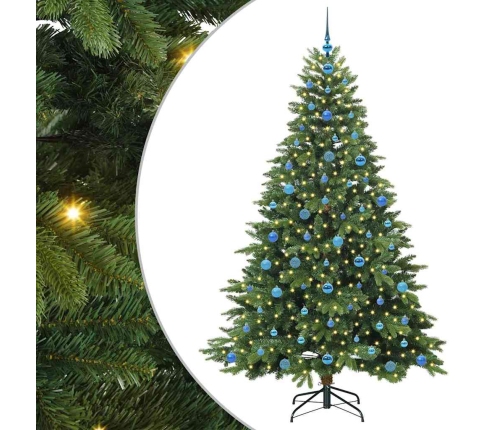 Mākslīgā Ziemassvētku Eglīte Su 300 Led Zaļa 210 Cm Pe Un Pvc Vidaxl