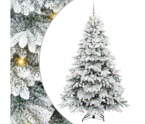 Mākslīgā Ziemassvētku Eglīte Su 300 Led Zaļa 210 Cm Pe Un Pvc Vidaxl