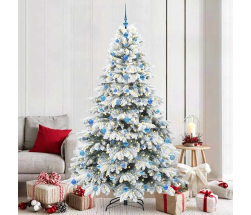 Mākslīgā Ziemassvētku Eglīte Su 300 Led Zaļa 210 Cm Pe Un Pvc Vidaxl