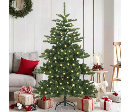 Mākslīgā Saliekamā Ziemassvētku Egle Su 150 Led Zaļa 150 Cm Pvc Vidaxl