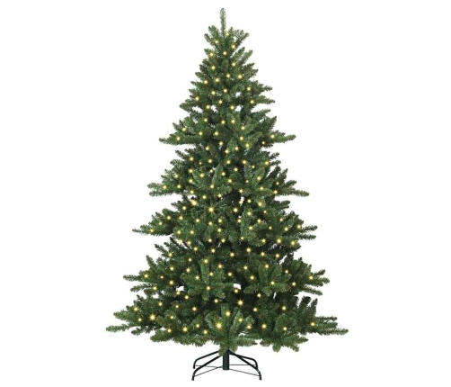 Mākslīgā Saliekamā Ziemassvētku Egle Ar 300 Led Zaļa 180 Cm Pvc Vidaxl