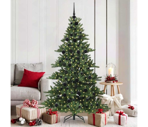 Mākslīgā Saliekamā Ziemassvētku Egle Ar 300 Led Zaļa 180 Cm Pvc Vidaxl