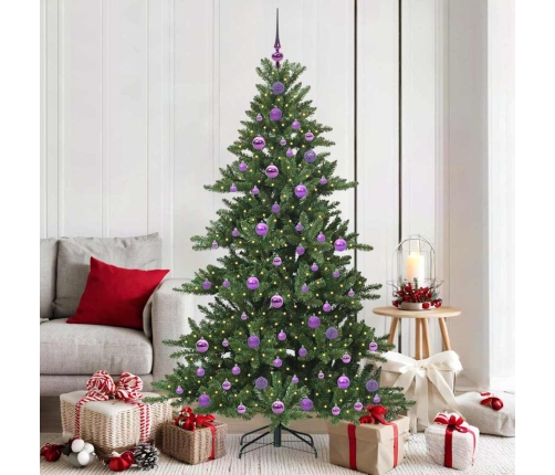 Mākslīgā Saliekamā Ziemassvētku Egle With Leds 180Cm Pvc Vidaxl