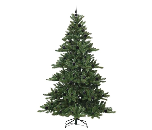 Mākslīgā Saliekamā Ziemassvētku Egle Ar 300 Led Zaļa 210 Cm Pvc Vidaxl