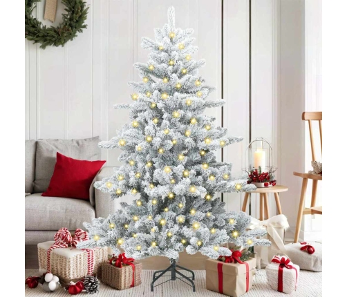 Mākslīgā Saliekamā Ziemassvētku Egle Balts 150 Cm Pvc Vidaxl