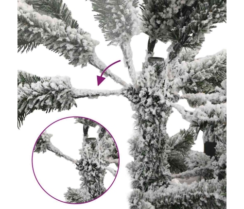 Mākslīgā Saliekamā Ziemassvētku Egle Balts 150 Cm Pvc Vidaxl