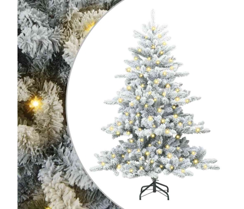 Mākslīgā Saliekamā Ziemassvētku Egle Balts 150 Cm Pvc Vidaxl