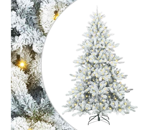 Mākslīgā Saliekamā Ziemassvētku Egle Balts 180 Cm Pvc Vidaxl