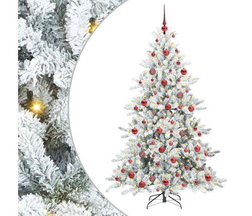 Mākslīgā Saliekamā Ziemassvētku Egle With Leds 180Cm Pvc Vidaxl