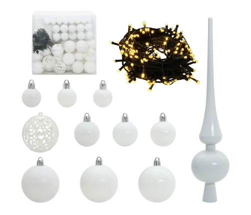 Mākslīgā Saliekamā Ziemassvētku Egle With Leds 180Cm Pvc Vidaxl