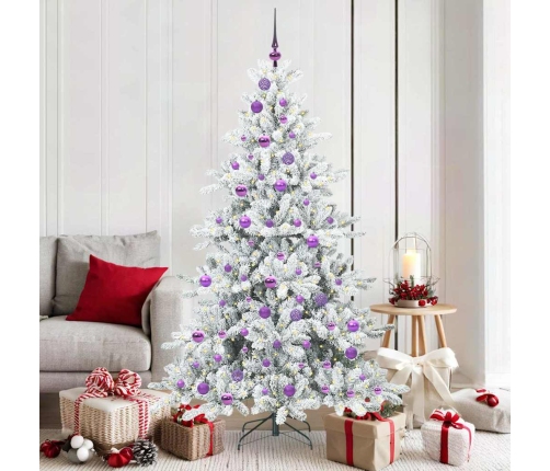 Mākslīgā Saliekamā Ziemassvētku Egle With Leds 180Cm Pvc Vidaxl