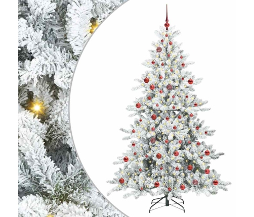 Mākslīgā Saliekamā Ziemassvētku Egle With Leds 210Cm Pvc Vidaxl