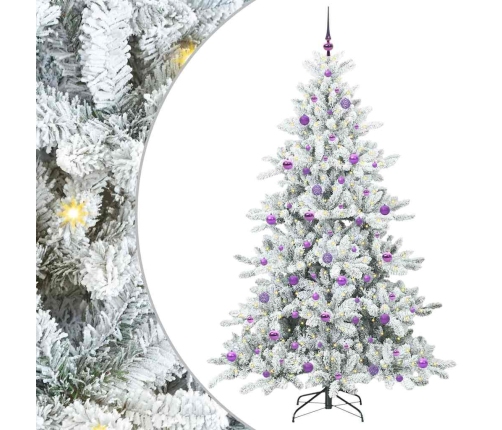 Mākslīgā Saliekamā Ziemassvētku Egle With Leds 210Cm Pvc Vidaxl