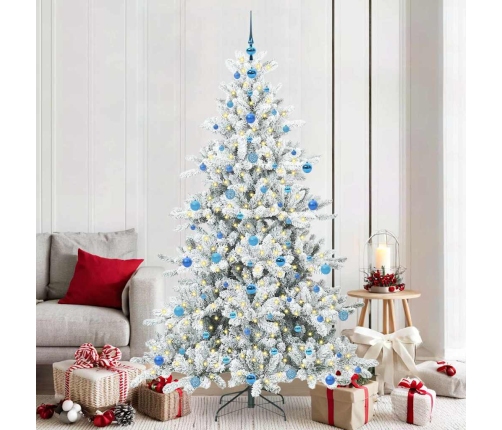 Mākslīgā Saliekamā Ziemassvētku Egle With Leds 210Cm Pvc Vidaxl