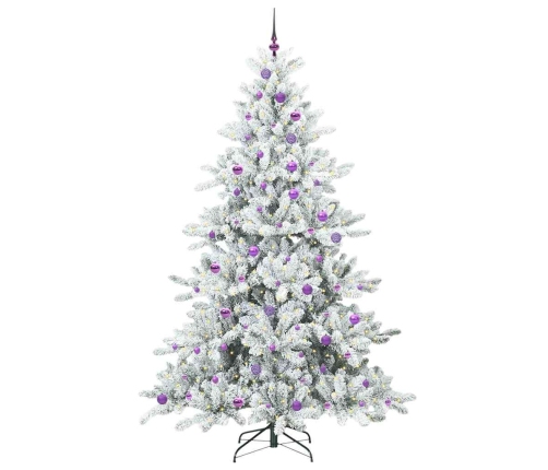 Mākslīgā Saliekamā Ziemassvētku Egle With Leds 240Cm Pvc Vidaxl