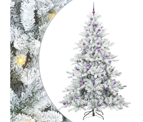 Mākslīgā Saliekamā Ziemassvētku Egle With Leds 240Cm Pvc Vidaxl