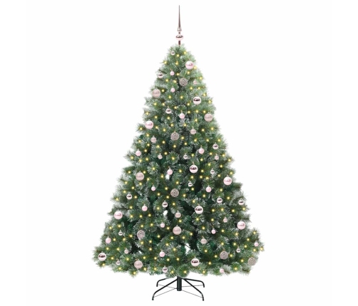 Mākslīgā Ziemassvētku Eglīte Su 300 Led Zaļa 210 Cm Pe Un Pvc Vidaxl