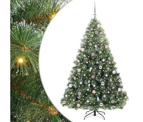 Mākslīgā Ziemassvētku Eglīte Su 300 Led Zaļa 210 Cm Pe Un Pvc Vidaxl