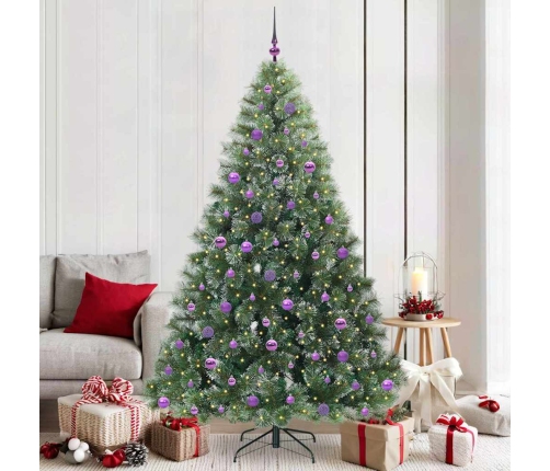 Mākslīgā Ziemassvētku Eglīte Su 300 Led Zaļa 210 Cm Pe Un Pvc Vidaxl