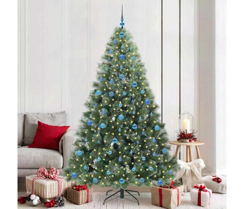 Mākslīgā Ziemassvētku Eglīte Su 300 Led Zaļa 210 Cm Pe Un Pvc Vidaxl