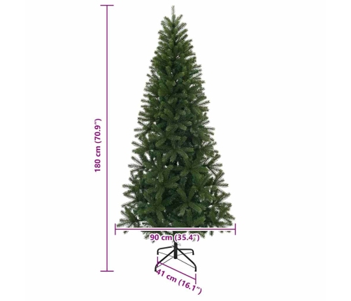 Mākslīgā Ziemassvētku Eglīte Zaļa 180 Cm Pvc, Pe Un Tērauds Vidaxl