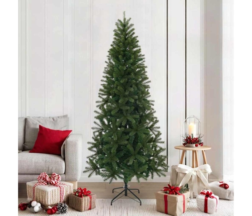 Mākslīgā Ziemassvētku Eglīte Zaļa 210 Cm Pvc, Pe Un Tērauds Vidaxl