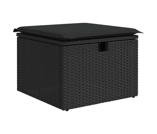 Dārza Dīvānu Komplekts 9 Pcs Melna Poliūtu Rotangpalma Vidaxl