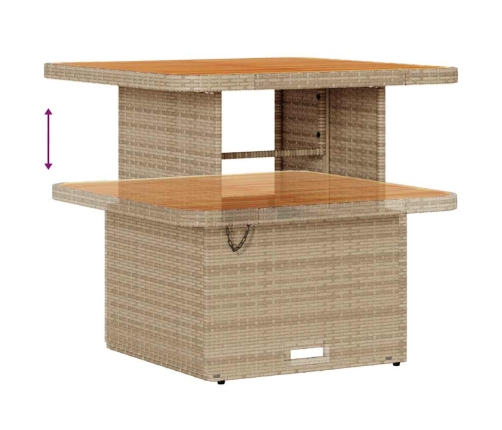 12 Gabalu Dārza Dīvānu Komplekts Ar Spilveniem Bēšs Polietilēna Rotangpalma Akācijas Vidaxl