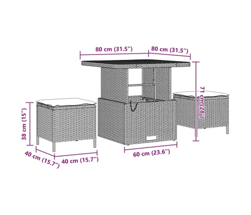12 Daļu Dārza Dīvānu Komplekts Ar Bēšu Poliratanu Un Akāciju Vidaxl