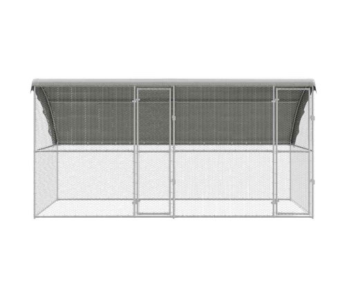 Vistu Būris Sudraba 400 X 200 X 198.5 Cm Cinkots Tērauds Vidaxl