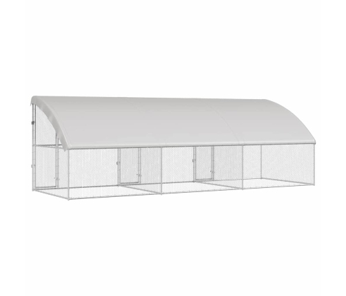 Vistu Būris Sudraba 600 X 200 X 198.5 Cm Cinkots Tērauds Vidaxl