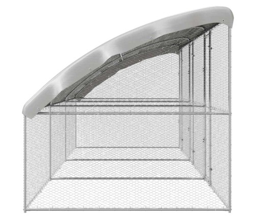 Vistu Būris Sudraba 600 X 200 X 198.5 Cm Cinkots Tērauds Vidaxl